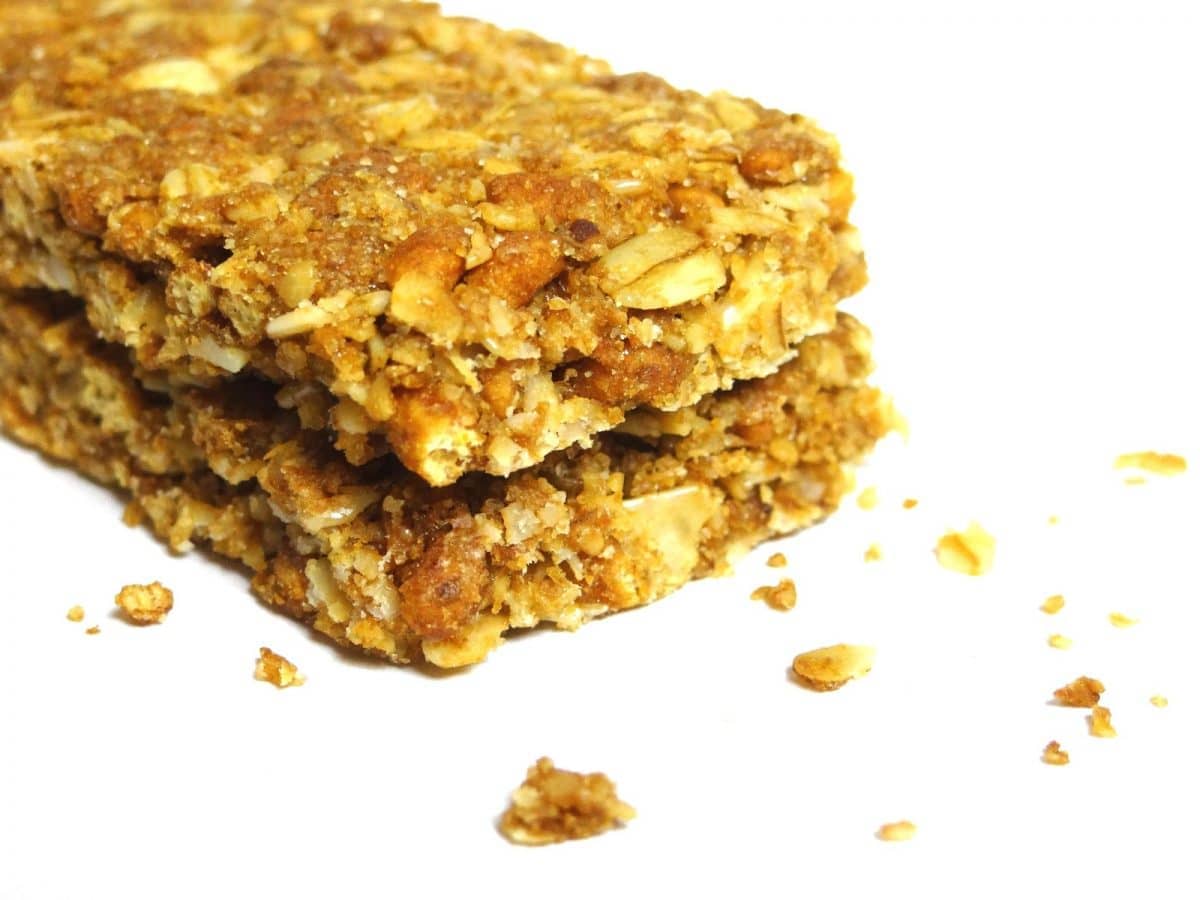 Barra proteica de soja texturizada y avena