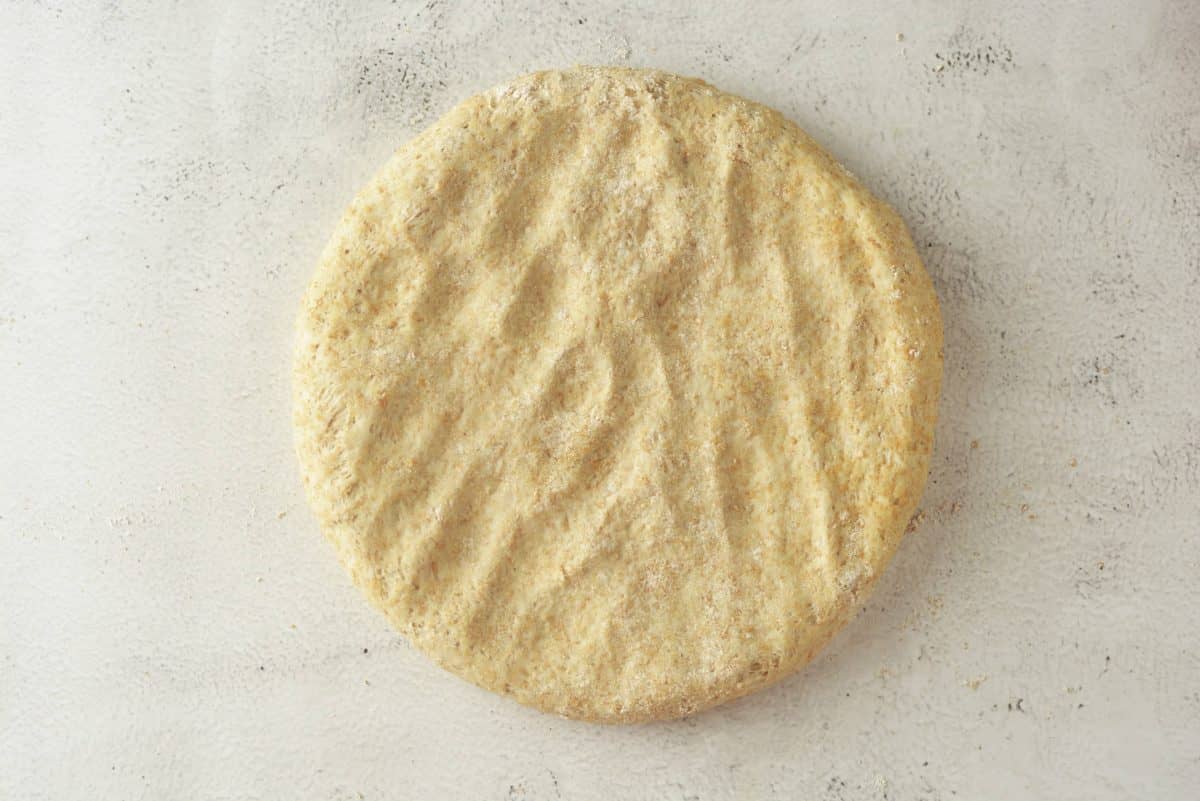 Masa de pizza de harina de trigo integral